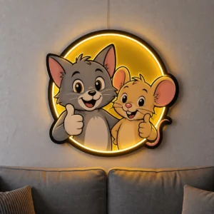 Classic Cartoon Duo LED Neon Sign