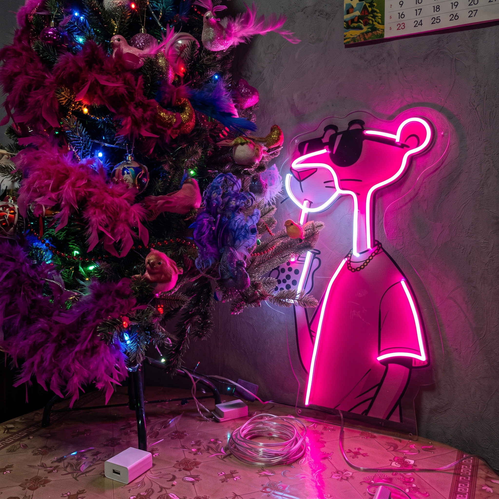 Cool Panther LED Neon Sign