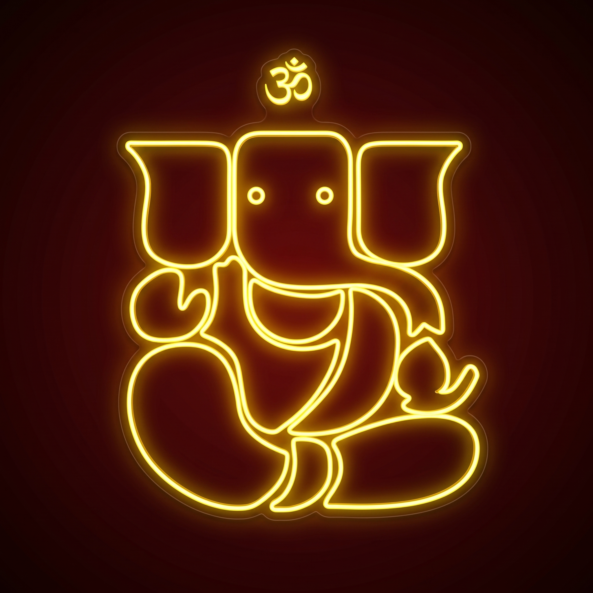 Divine Lord Ganesha LED Neon Wall Sign
