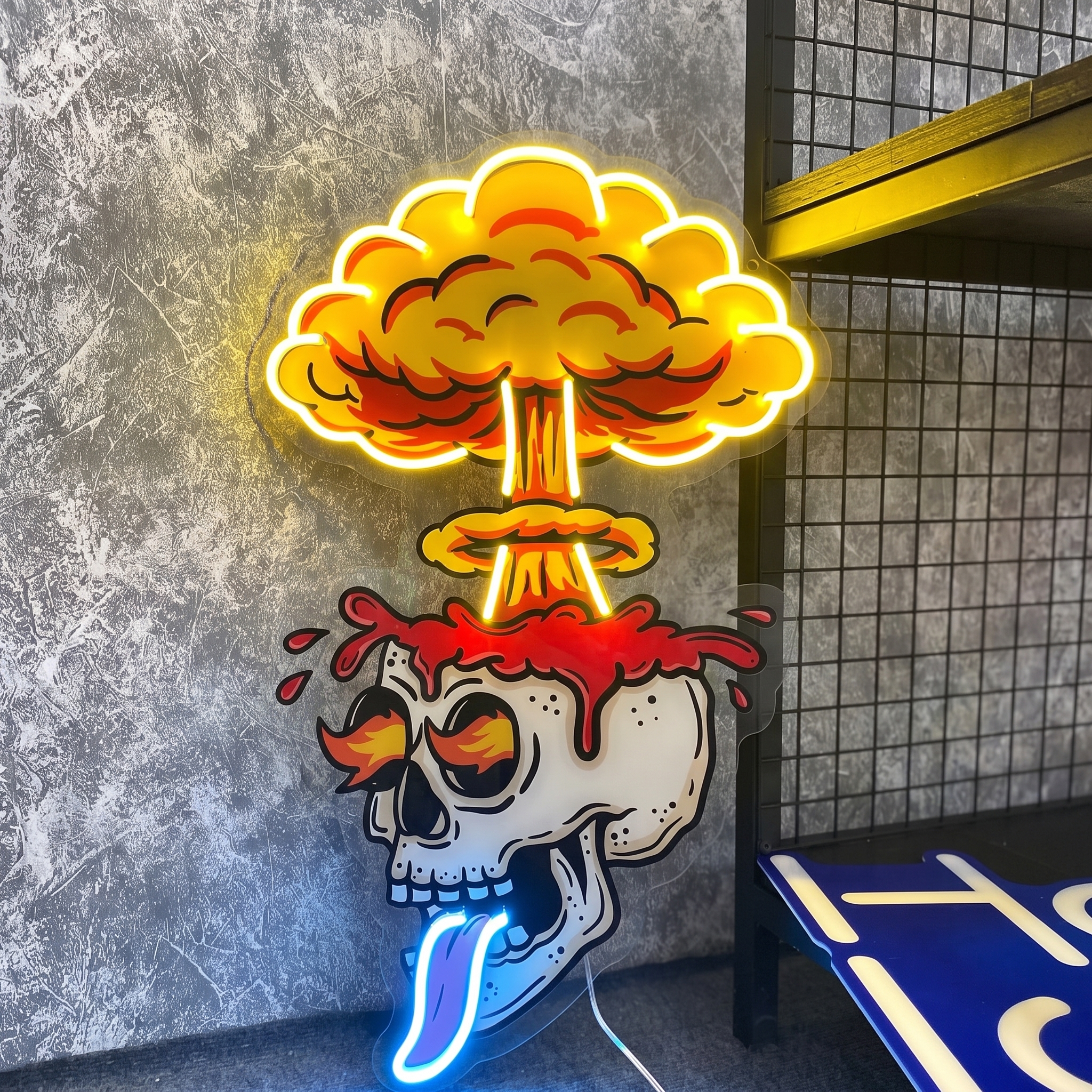 Explosive Skull LED Neon Sign