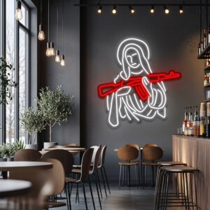 Guardian Figure LED Neon Sign