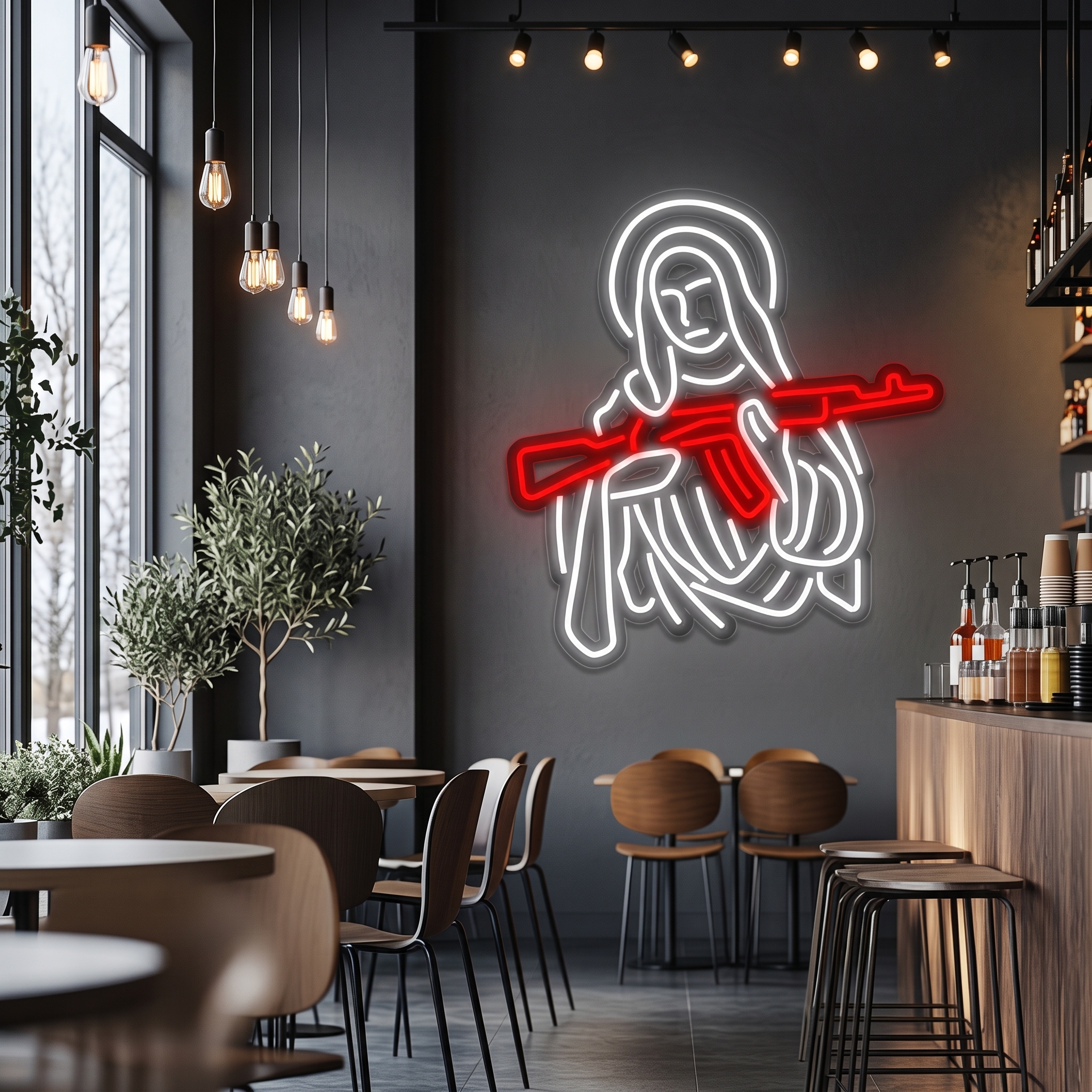 Guardian Figure LED Neon Sign