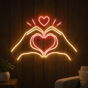 Heart Hands LED Neon Sign