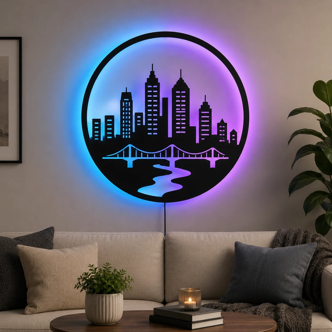 Modern City Skyline LED Neon Sign