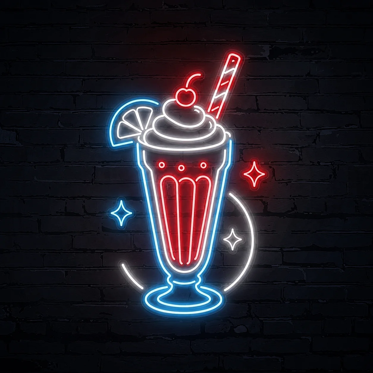 Neon Milkshake Sign