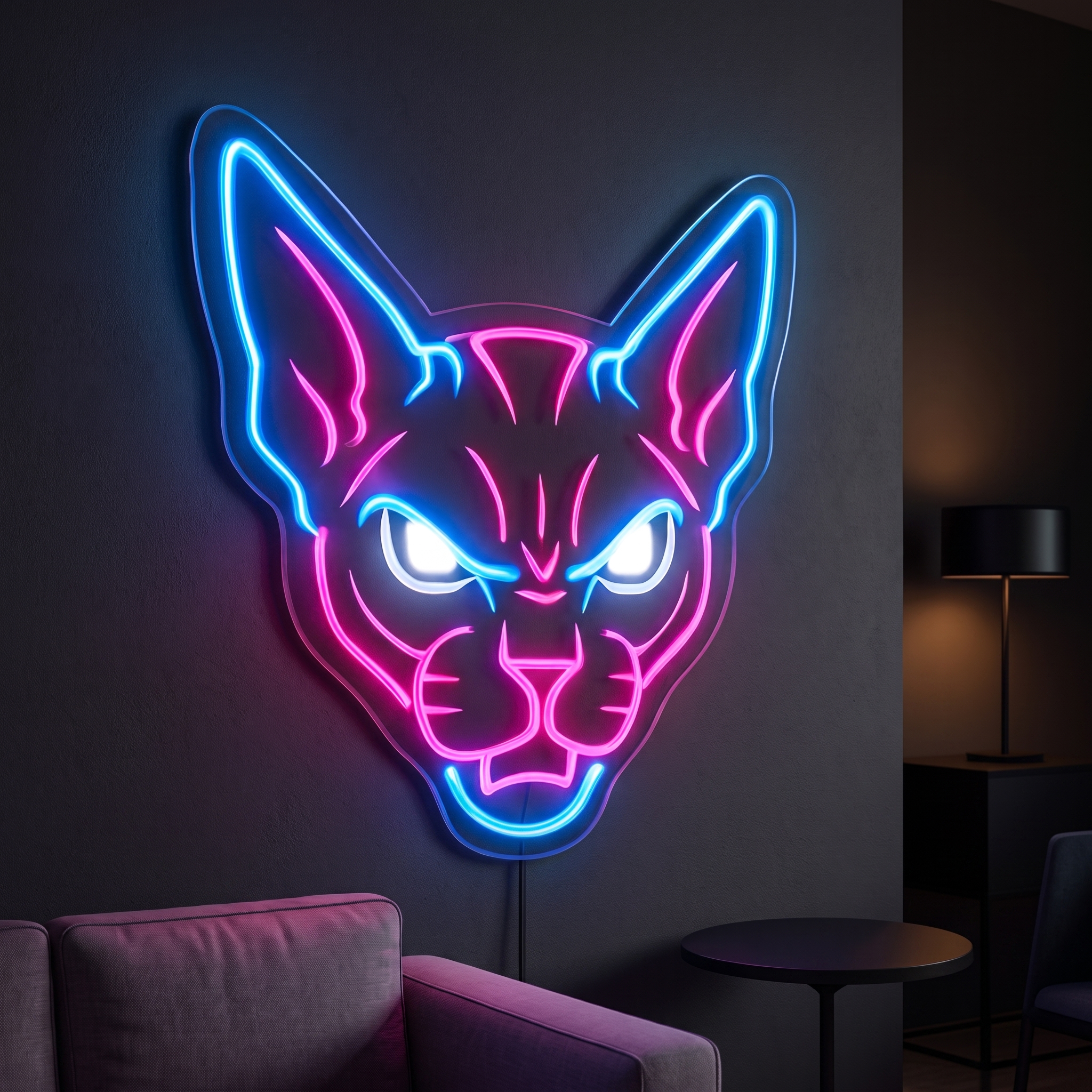 Neon Panther Head LED Neon Sign