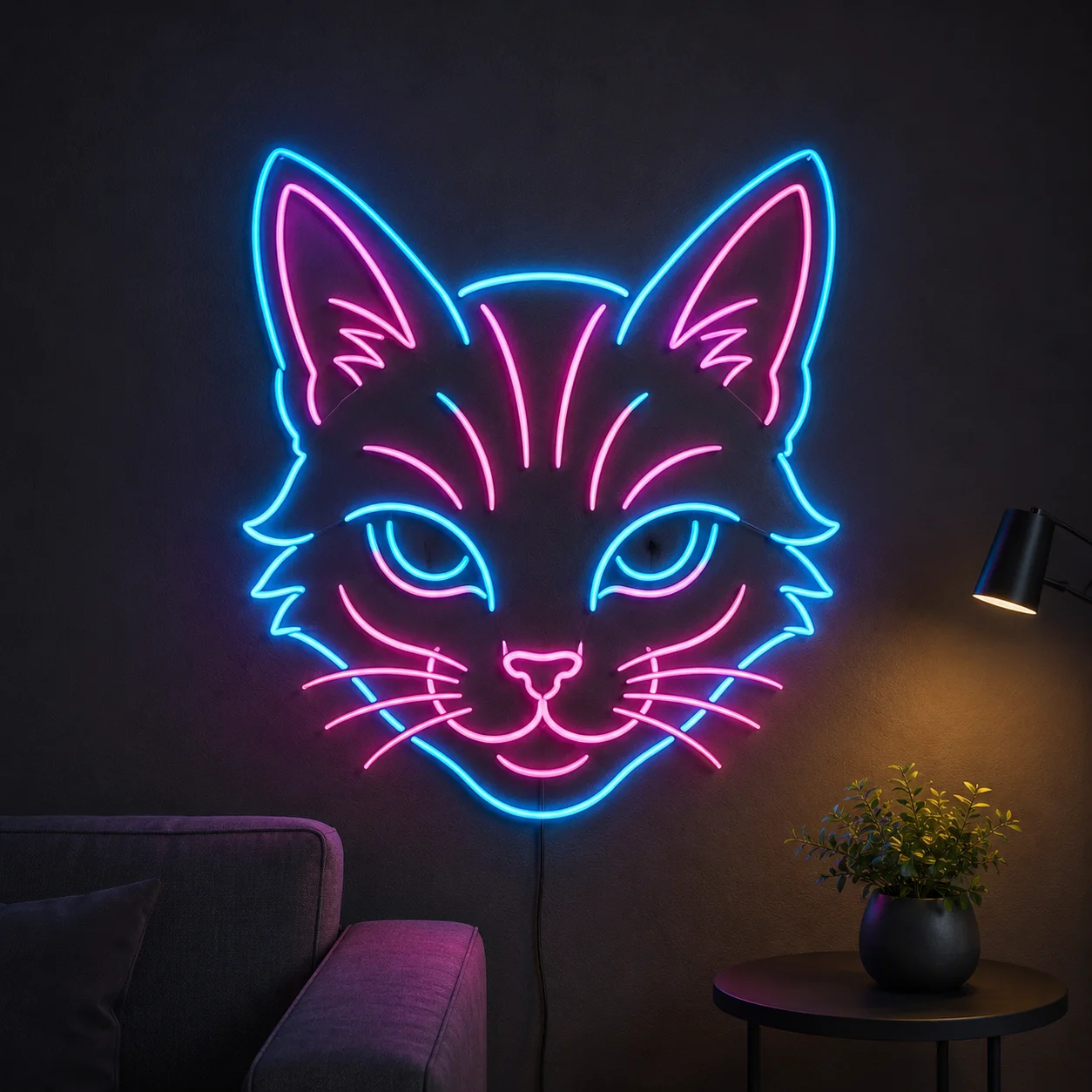 Neon Panther Head LED Neon Sign