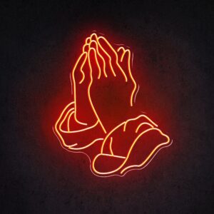 Praying Hands LED Neon Sign