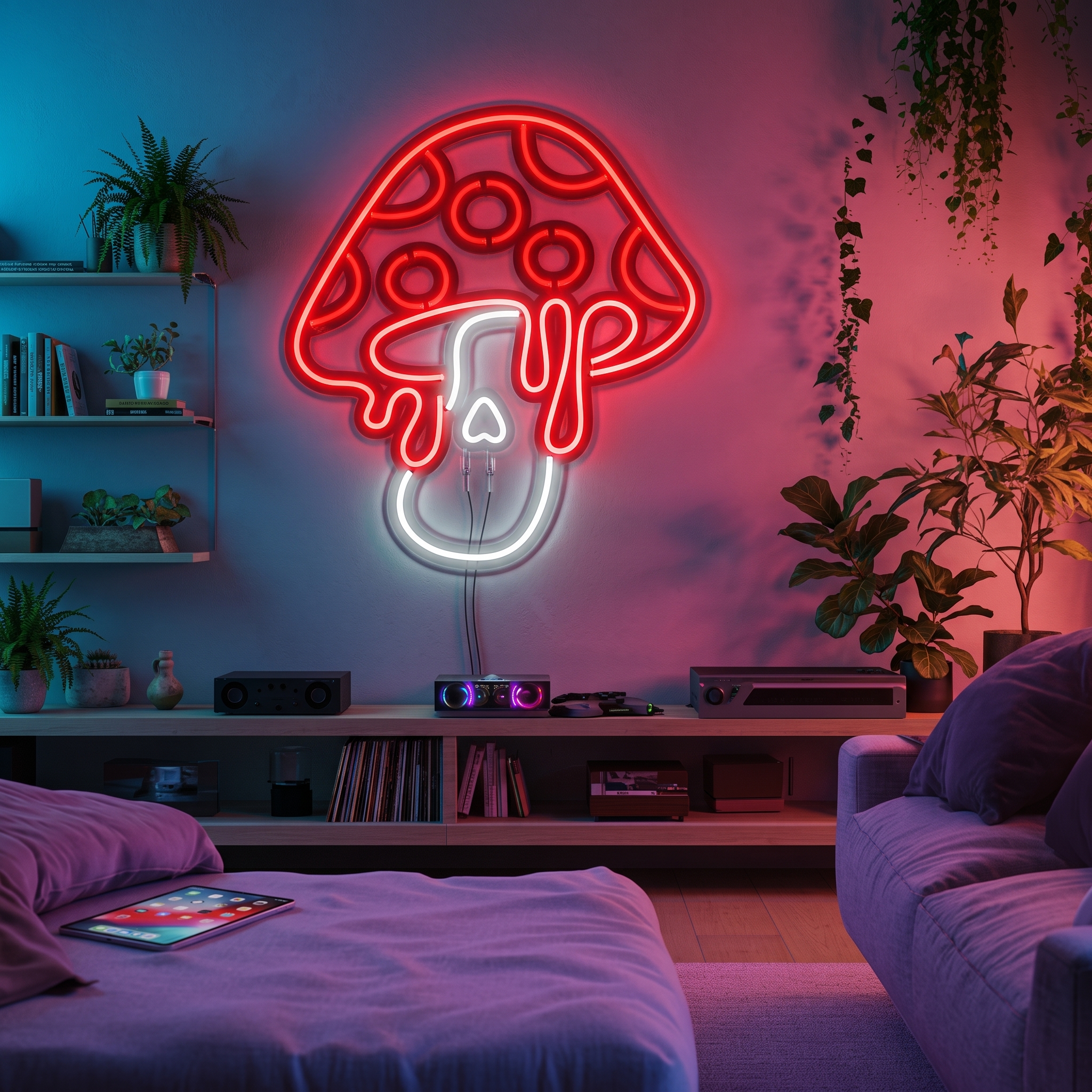 Psychedelic Mushroom LED Neon Sign