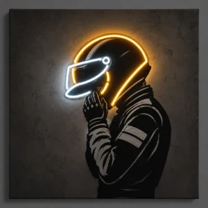 Racing Driver Helmet LED Neon Sign