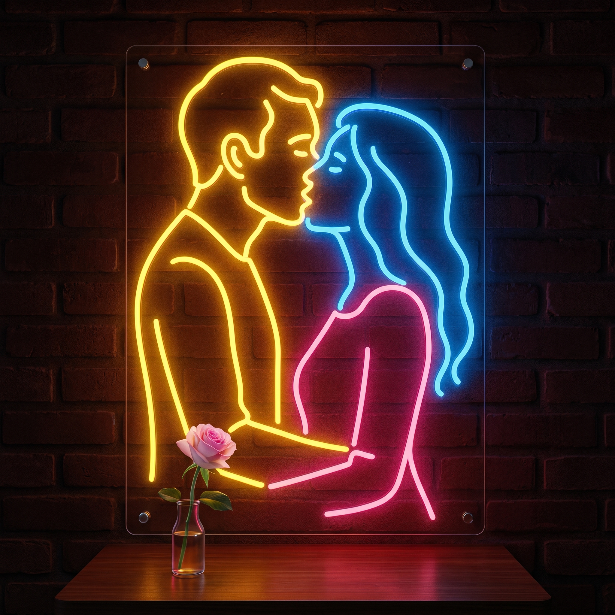 Romantic Couple LED Neon Sign