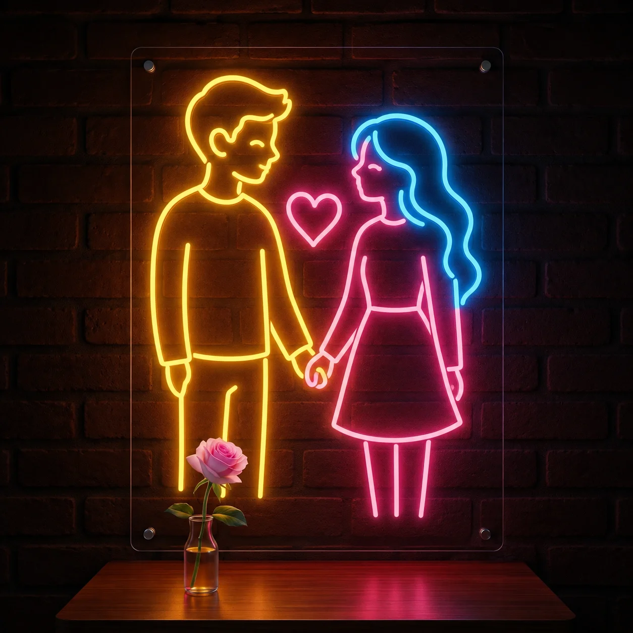 Romantic Couple LED Neon Sign