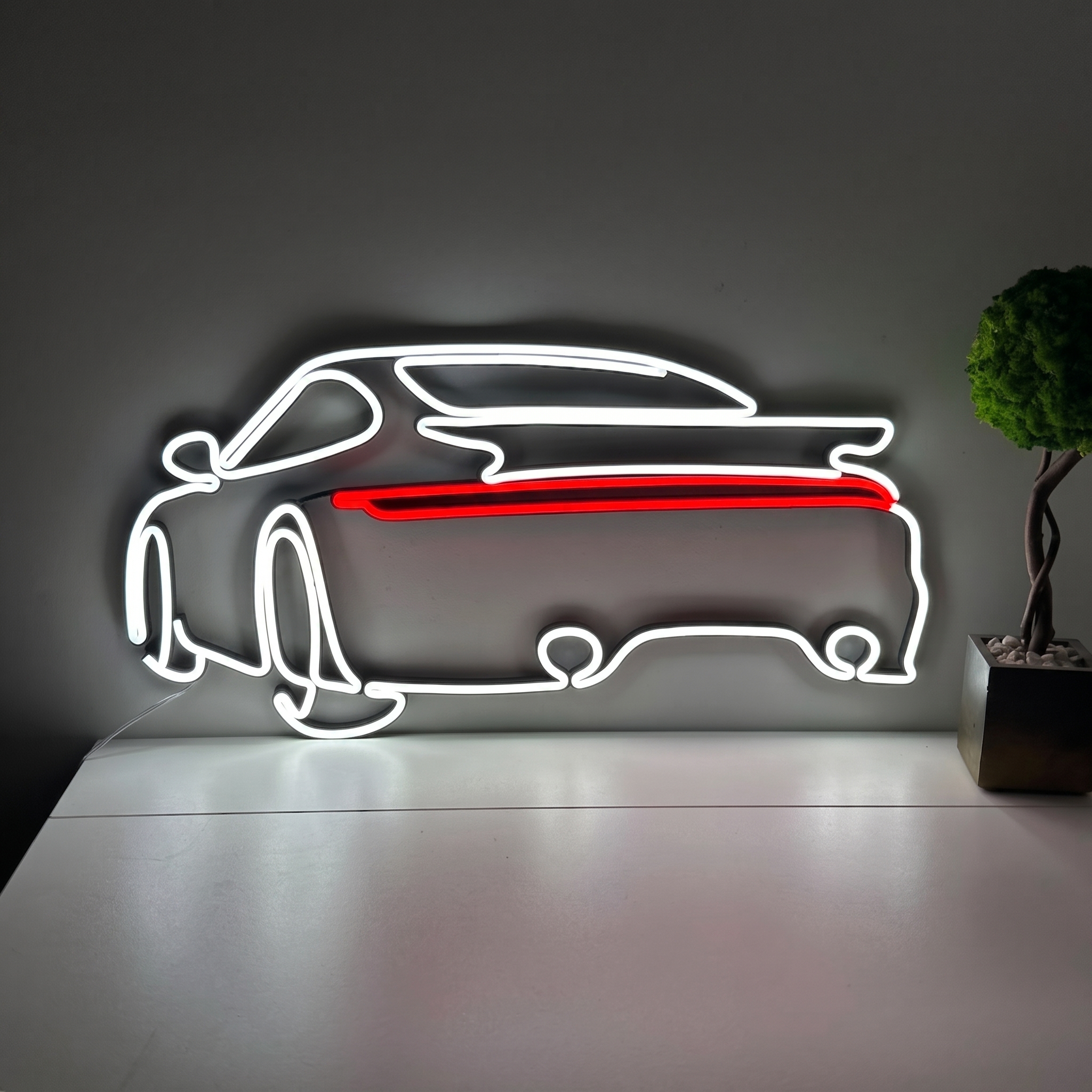 Sports Coupe Rear View LED Neon Sign