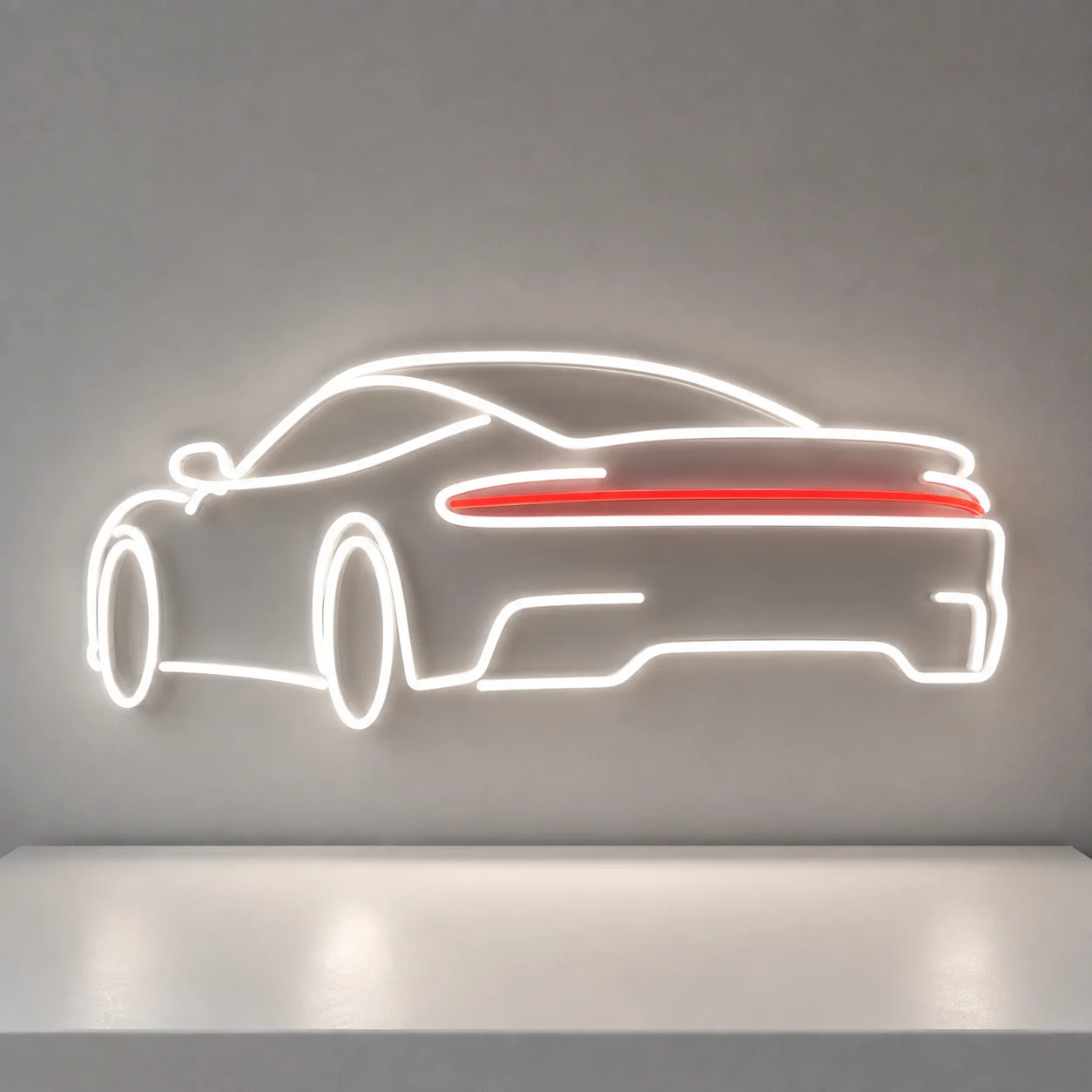 Sports Coupe Rear View LED Neon Sign