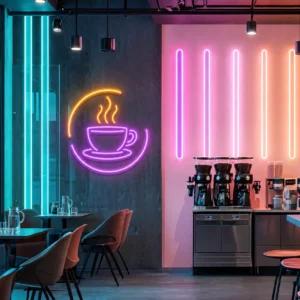 VIP Crown Neon Café Wall Sign