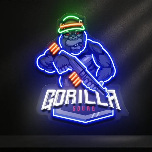 Gorilla Squad Gaming LED Neon Sign