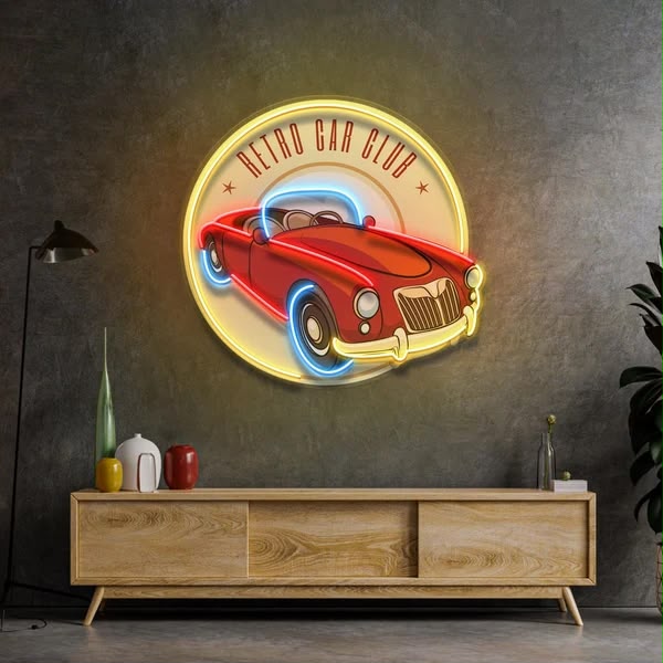 Retro Car Club Vintage LED Neon Sign
