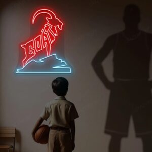 GOAT Basketball Legend LED Neon Sign