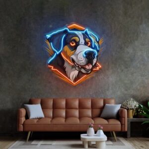 Colorful Dog Head LED Neon Sign